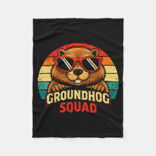 Happy Groundhog Day 2026 Celebration Funny Groundh Fleece Blanket