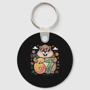 Happy Groundhog Day 67 Funny Woodchuck Sungles Key Ring