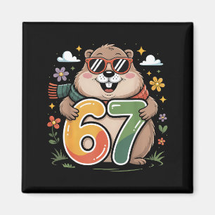 Happy Groundhog Day 67 Funny Woodchuck Sungles Magnet