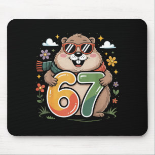 Happy Groundhog Day 67 Funny Woodchuck Sungles Mouse Pad