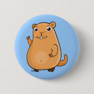 Happy Groundhog Day 6 Cm Round Badge