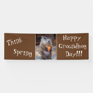 Happy Groundhog Day Banner