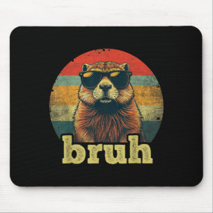 Happy Groundhog Day Bruh Meme Groundhog Teens Boys Mouse Pad
