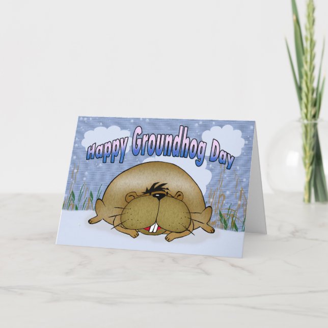 Happy Groundhog Day Card (Front)