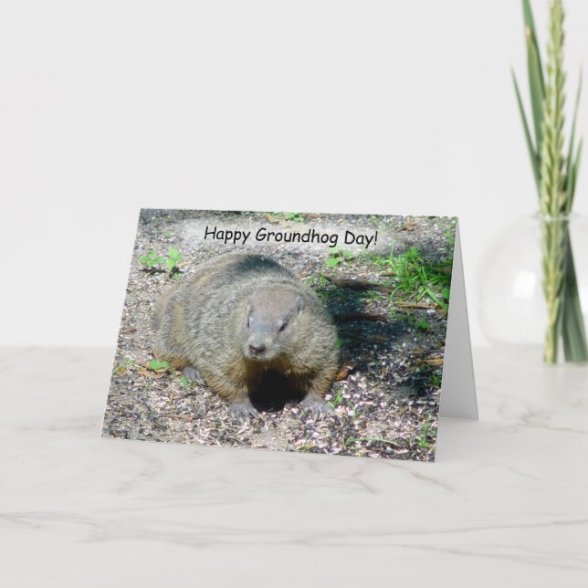 Happy Groundhog Day Card (Front)