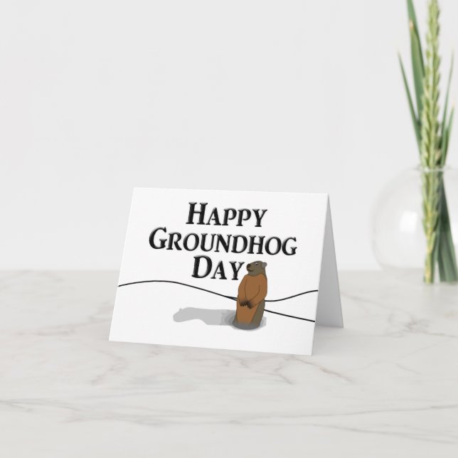 Happy Groundhog Day Card (Front)