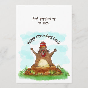 Happy Groundhog Day Card