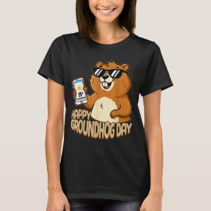 Happy Groundhog Day Cute Woodchuck Funny Groundhog T-Shirt