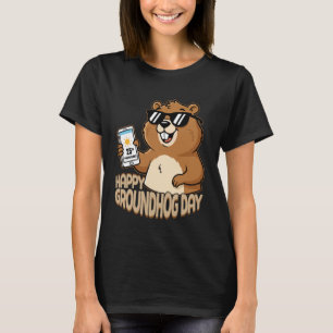 Happy Groundhog Day Cute Woodchuck Funny Groundhog T-Shirt