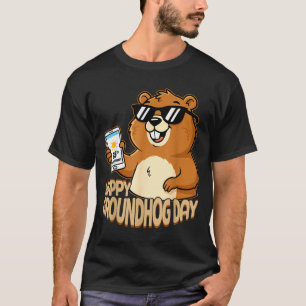 Happy Groundhog Day Cute Woodchuck Funny Groundhog T-Shirt