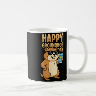 Happy Groundhog Day Cute Woodchuck Groundhog Holid Coffee Mug
