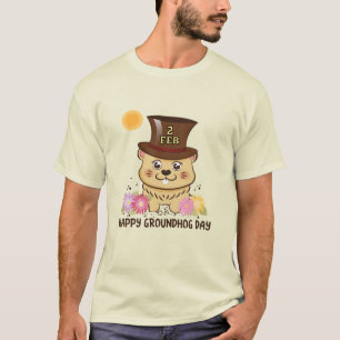 HAPPY GROUNDHOG DAY FEB 2 MEN'S T-SHIRT
