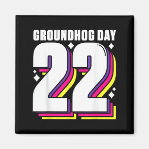 Happy Groundhog Day February 2 Retro Animal Lovers Magnet