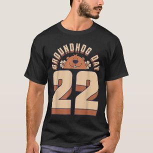 Happy Groundhog Day February 2 Retro Animal Lovers T-Shirt