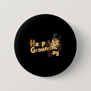 Happy Groundhog Day February 2nd Phils Weather Pre 6 Cm Round Badge