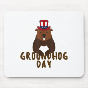 Happy Groundhog Day Funny Groundhog Day  Mouse Pad