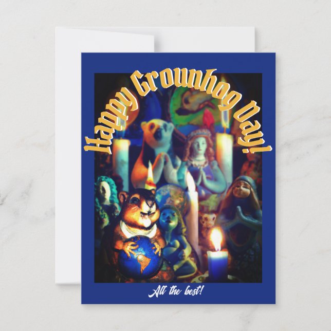 Happy Groundhog Day  Holiday Card (Front)