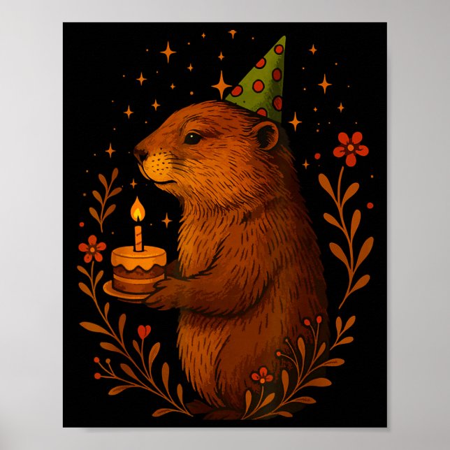 Happy Groundhog Day Holiday Funny Groundhound Birt Poster (Front)