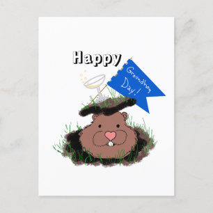 Happy Groundhog Day Holiday Postcard