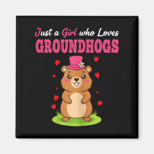 Happy Groundhog Day Just A Girl Who Loves Groundho Magnet