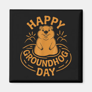 Happy Groundhog Day Kids Toddler Men Women Boys Gi Magnet
