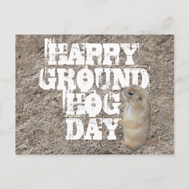 HAPPY GROUNDHOG DAY POSTCARD (Front)