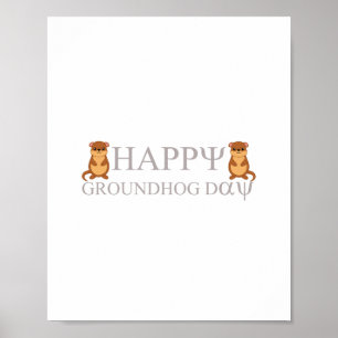 happy Groundhog Day Poster