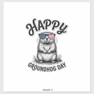 Happy Groundhog Day Vintage Engraving Shirt Design