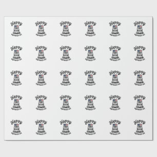 Happy Groundhog Day Vintage Engraving Shirt Design Wrapping Paper