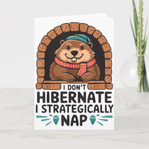 Happy Groundhog Day Woodchuck Animal Groundhog Lov Card