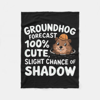 Happy Groundhog Day Woodchuck Animal Groundhog Lov Fleece Blanket