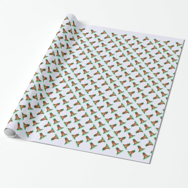 Happy Groundhog Day! Wrapping Paper (Unrolled)