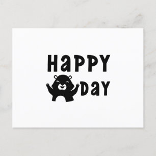 Happy Groundhog's Day Postcard