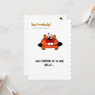 Happy Groundhog's Day Postcard