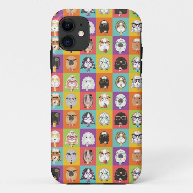 Happy Guinea Pigs Case-Mate iPhone Case (Back)