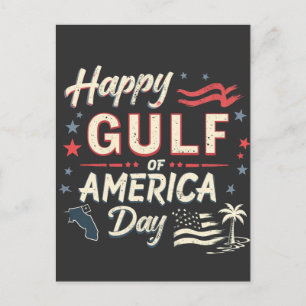 Happy Gulf of America's Funny Patriotic   Postcard