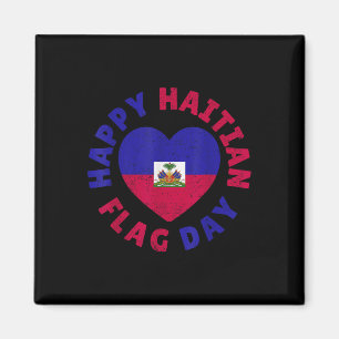 Happy Haitian Flag Day Cool Haiti Flag Heart Women Magnet