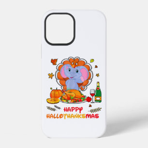 Happy Hallo Elephant Drinking Wine Thank You Gift iPhone 12 Case