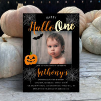 Happy Hallo-one Halloween 1st Birthday Photo Real