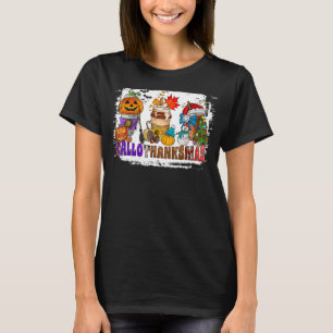 Happy HalloThankMas Coffee Halloween Christmas Tha T-Shirt