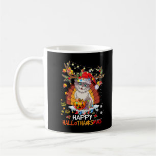 Happy Hallothanksmas 2021Cute Cat Halloween Merry Coffee Mug