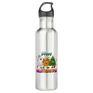 Happy Hallothanksmas 710 Ml Water Bottle
