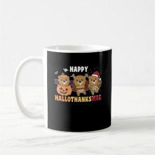 Happy Hallothanksmas Beaver Christmas Beaver Coffee Mug