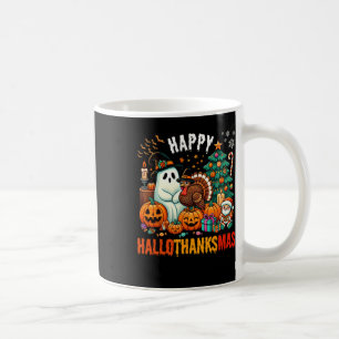 Happy Hallothanksmas Black Cartoon Halloween For K Coffee Mug