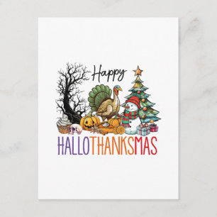 Happy Hallothanksmas Clipart Enclosure Card