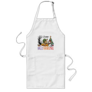 Happy Hallothanksmas Clipart Long Apron