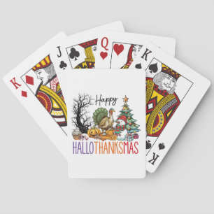 Happy Hallothanksmas Clipart Playing Cards