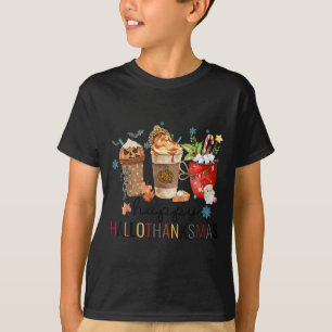Happy Hallothanksmas Coffee Halloween Thanksgiving T-Shirt