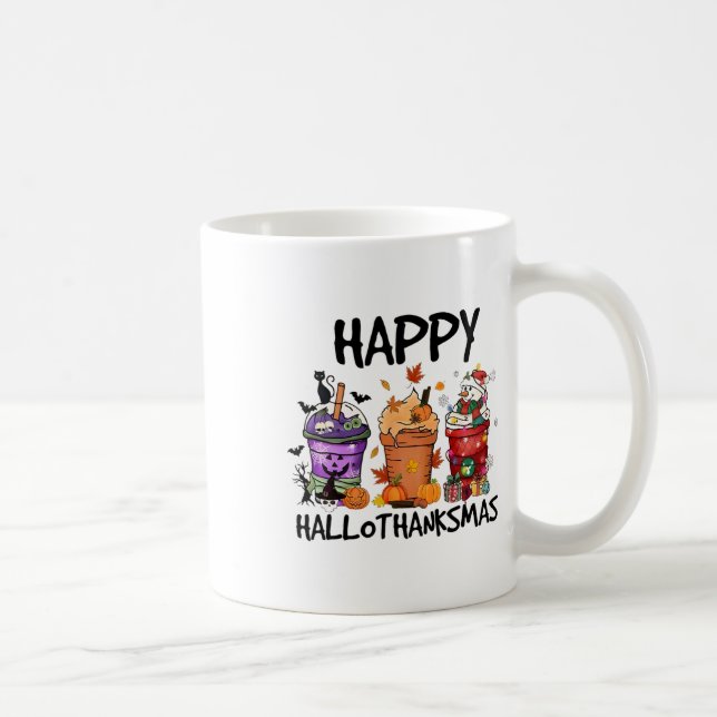 Happy Hallothanksmas  Coffee Mug (Right)