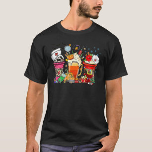 Happy Hallothanksmas Coffee Nurse Fall Nurse Chris T-Shirt